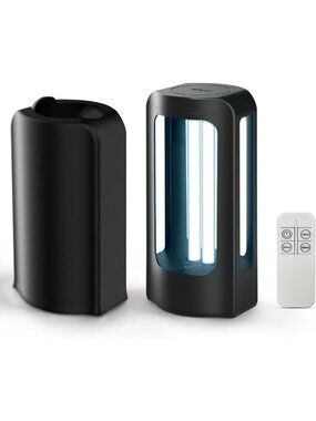 Portable UV Light Sanitizer with Remote Timer, 99.9% UVC Sterilizer for Home